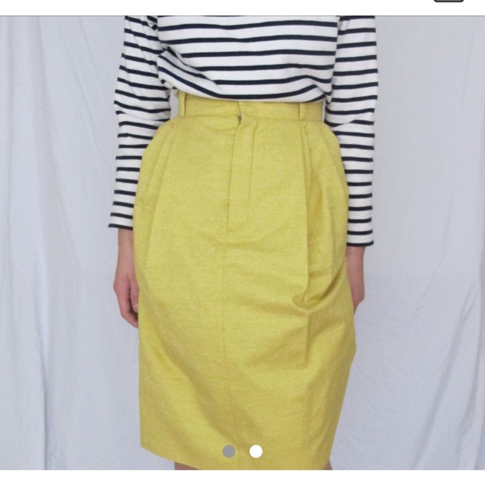 Chloe yellow shimmer skirt